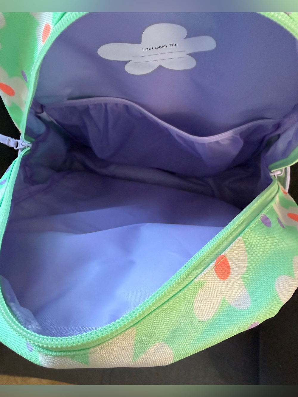 NWOT Cat & Jack Kids Daisy Floral Backpack School Preschool Travel Mint Green - Picture 8 of 10